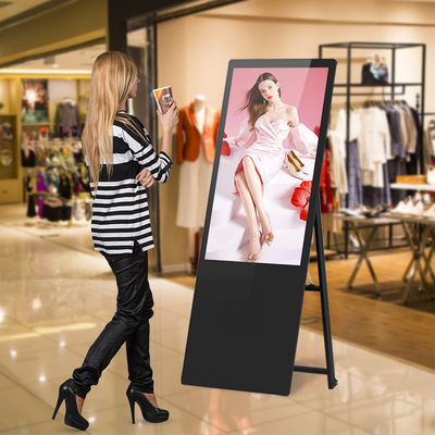 नया 43 इंच का एलसीडी पोर्टेबल डिजिटल पोस्टर