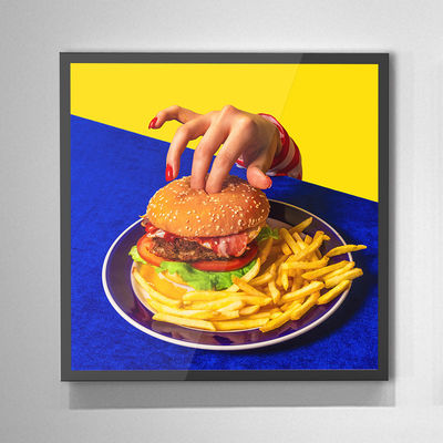 सुपरमार्केट के लिए 22 इंच हाई डेफिनिशन स्क्वायर स्क्रीन एलसीडी डिजिटल साइनेज विज्ञापन मॉनिटर