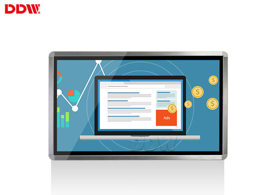 32 इंच दीवार घुड़सवार विज्ञापन प्रदर्शन टोटेम / क्षैतिज मल्टी डॉट टचस्क्रीन