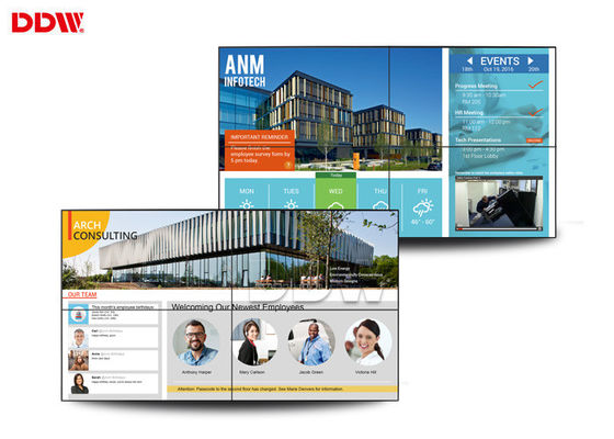 49 "वीडियो वॉल स्क्रीन, आउटडोर एलईडी वीडियो वॉल अल्ट्रा नैरो फ्रेम डिज़ाइन