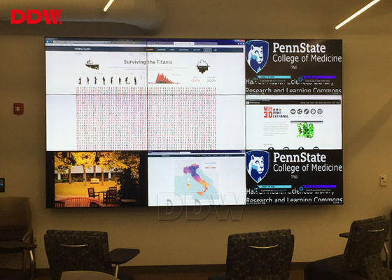 एंटी-ग्लेयर सरफेस 5.3 मिमी बेजल चौड़ाई के साथ सैमसंग पैनल डीडीडब्ल्यू एलसीडी वीडियो वॉल