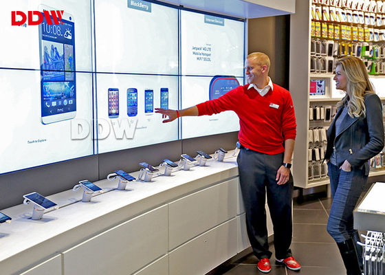 मोशन सेंसर 55 इंटरएक्टिव वीडियो वॉल एचडी शारीरिक संकल्प 1920 * 1080 एलईडी बैकलाइट