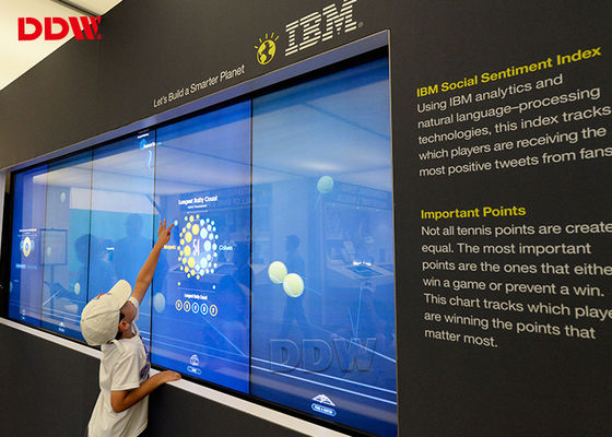 3.5 एमएम इंटरएक्टिव वीडियो वॉल 700 मीटर सुरक्षा निगरानी केंद्र के लिए चमक