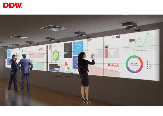 फ्लेक्सिबल टच स्क्रीन वॉल डिस्प्ले, एलसीडी वीडियो वॉल डिस्प्ले 3.5 एमएम बेजल